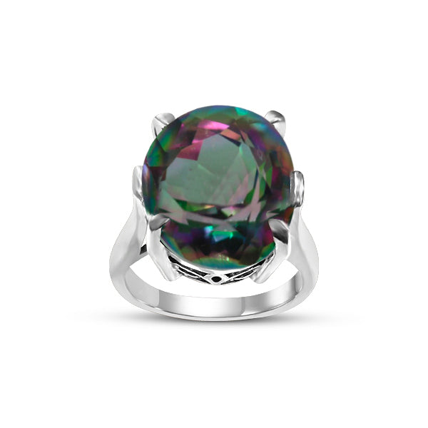 Caymanique Ring in 925 Sterling Silver and CZs, 2.50cttw