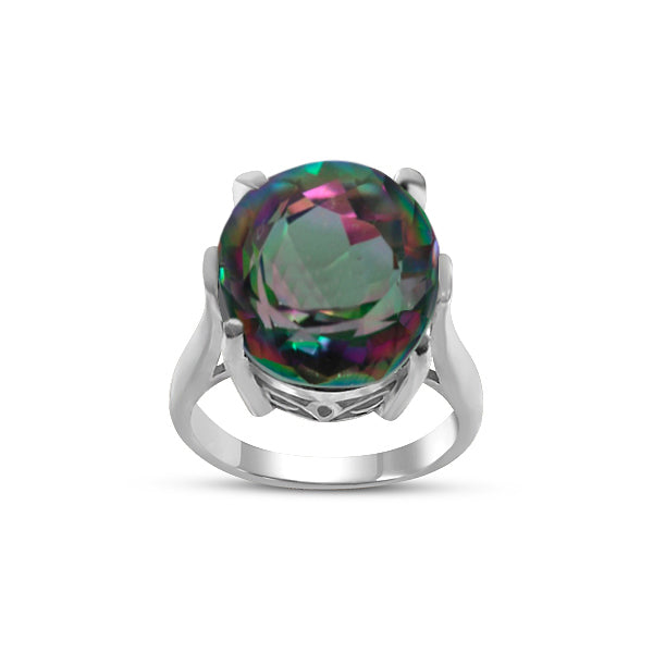 Caymanique Ring in 925 Sterling Silver and CZs, 4.50cttw