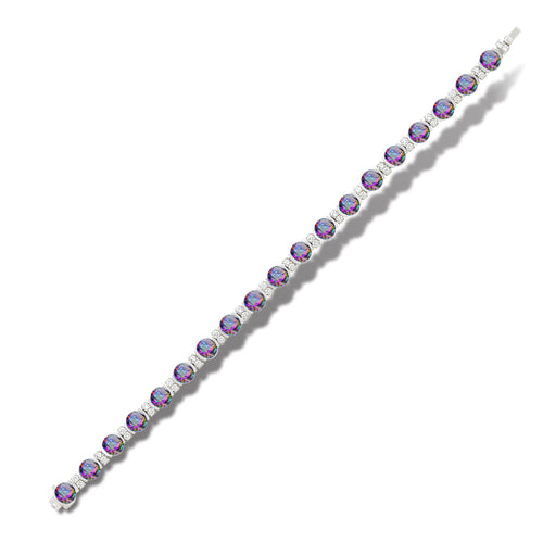 Caymanique Bracelet in 925 Sterling Silver and CZs, 15cttw