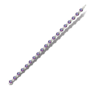 Caymanique Bracelet in 925 Sterling Silver and CZs, 15cttw