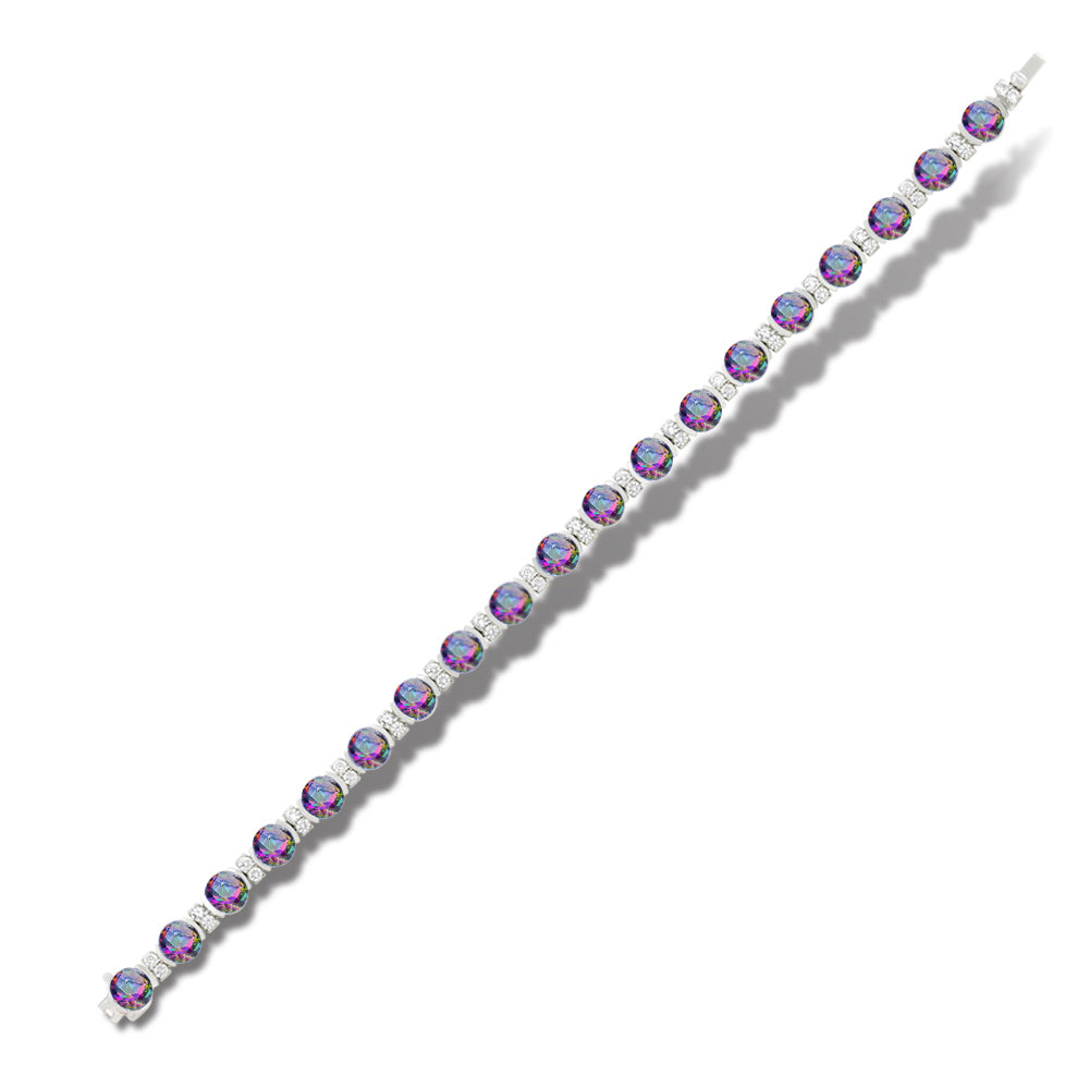 Caymanique Bracelet in 925 Sterling Silver and CZs, 15cttw