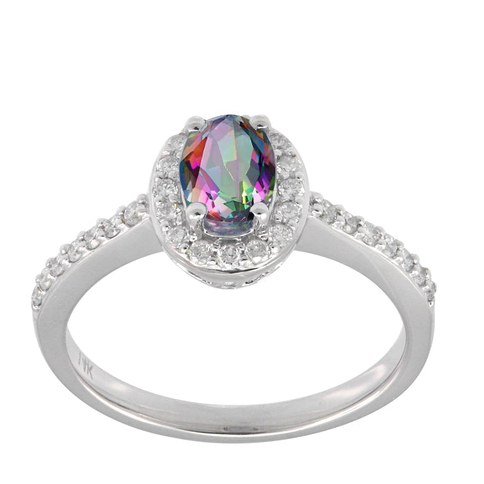 Caymanique Ring in 925 Sterling Silver and CZs, 1.50cttw