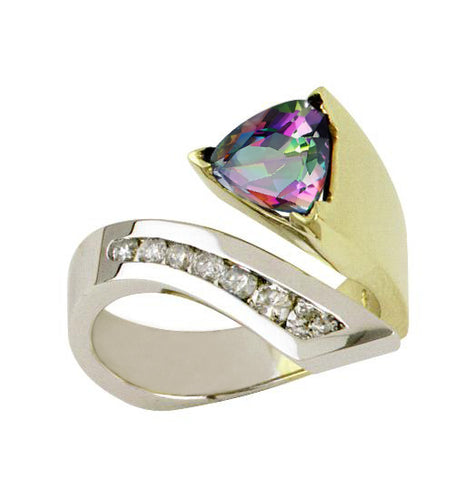 Caymanique Ring with 0.50cttw diamonds in 14kt Yellow and White Gold Two-Tone