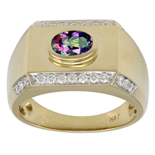 Caymanique Ring with 1.15cttw diamonds in 14kt Yellow Gold