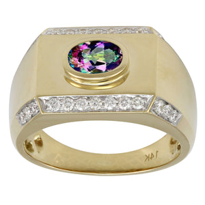 Caymanique Ring with 1.15cttw diamonds in 14kt Yellow Gold