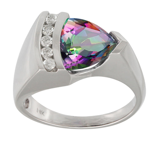 Caymanique Ring with 0.60cttw diamonds in 14kt White Gold