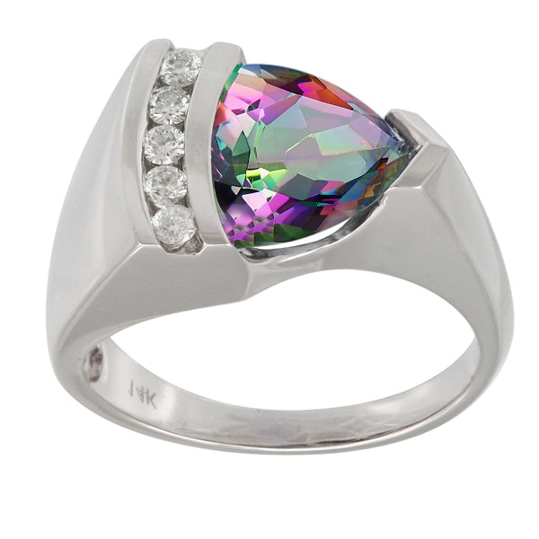 Caymanique Ring with 0.60cttw diamonds in 14kt White Gold